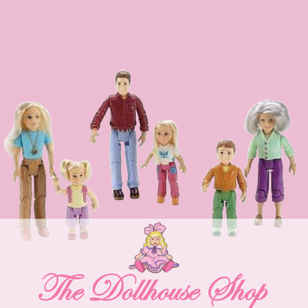 Loving Family Dollhouse 6 buy People 2006 Mom Dad Grandma Girl Boy Baby