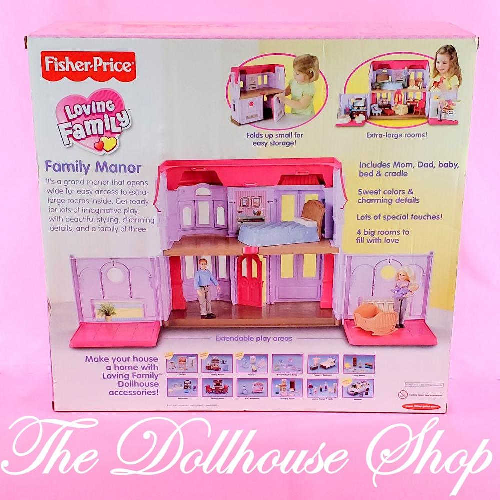 Fisher Price My First Doll House with Furniture and Mom Dad Family