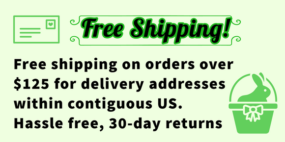 Free shipping on orders over $125 for delivery within the USA. 30 day returns