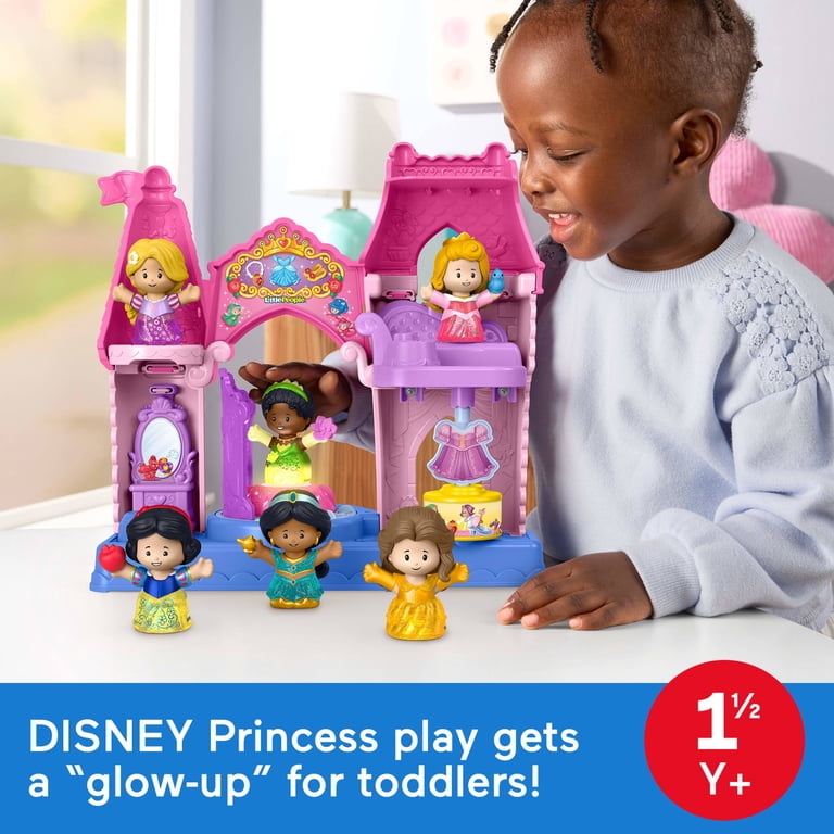 Fisher-Price Little People Disney Princess Shimmer Gowns Figure Set, 6 Characters-The Dollhouse Shop