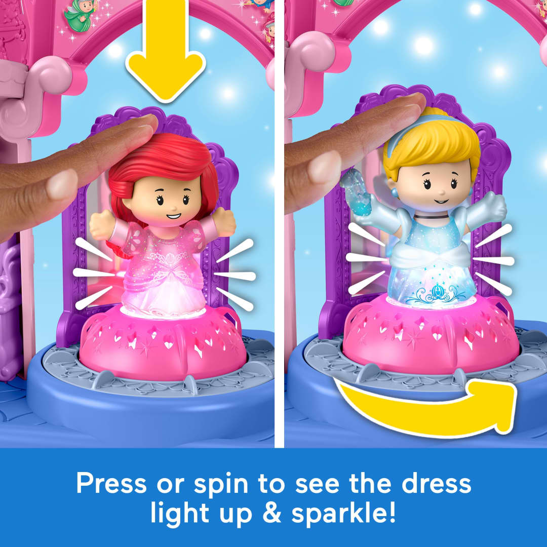 Fisher-Price Little People Disney Princess Shimmer & Glow Dress Shop Toddler Playset & 2 Figures-The Dollhouse Shop