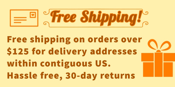 Free shipping everyday on orders over $125. 30 day hassle free returns