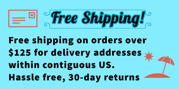 Free shipping on orders over $125 within the USA