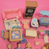 CLEARANCE Fisher Price Loving Family Dollhouse Doll People furniture lot T-Toys & Hobbies:Preschool Toys & Pretend Play:Fisher-Price:1963-Now:Dollhouses-Fisher-Price-Clearance, Dollhouse, Dolls, Dream Dollhouse, Fisher Price, Loving Family, Sold as is - Damaged Lots, Used-The Dollhouse Shop