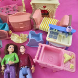 CLEARANCE Fisher Price Loving Family Dollhouse Doll People furniture lot d-Toys & Hobbies:Preschool Toys & Pretend Play:Fisher-Price:1963-Now:Dollhouses-Fisher-Price-Clearance, Dollhouse, Dolls, Dream Dollhouse, Fisher Price, Loving Family, Sold as is - Damaged Lots, Used-The Dollhouse Shop