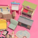 CLEARANCE Fisher Price Loving Family Dollhouse Doll People furniture lot j-Toys & Hobbies:Preschool Toys & Pretend Play:Fisher-Price:1963-Now:Dollhouses-Fisher-Price-Clearance, Dollhouse, Dolls, Dream Dollhouse, Fisher Price, Loving Family, Sold as is - Damaged Lots, Used-The Dollhouse Shop