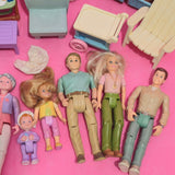 CLEARANCE Fisher Price Loving Family Dollhouse Doll People furniture lot k-Toys & Hobbies:Preschool Toys & Pretend Play:Fisher-Price:1963-Now:Dollhouses-Fisher-Price-Clearance, Dollhouse, Dolls, Dream Dollhouse, Fisher Price, Loving Family, Sold as is - Damaged Lots, Used-The Dollhouse Shop