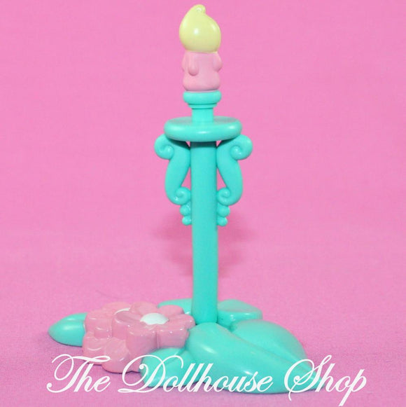 Fisher Price Hideaway Hollow Dream Dollhouse Green Candle Stick lamp-Toys & Hobbies:Preschool Toys & Pretend Play:Fisher-Price:1963-Now:Dollhouses-Fisher-Price-Dollhouse,Fisher Price,Green,Hideaway Hollow,Lamps & Coffee Tables,Used-The Dollhouse Shop