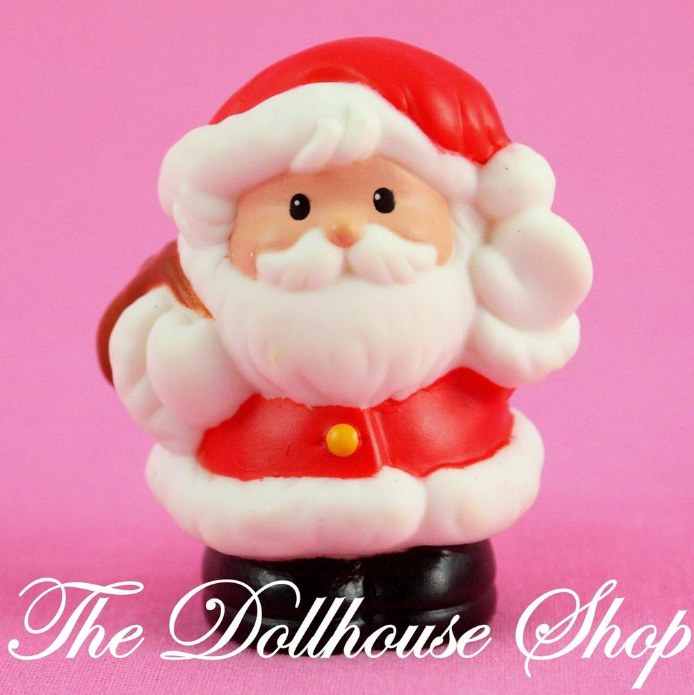 Fisher Price Little People Dollhouse Christmas Holiday Toy Sack Santa Claus-Toys & Hobbies:Preschool Toys & Pretend Play:Fisher-Price:1963-Now:Little People (1997-Now)-Fisher-Price-Christmas,Dolls,Fisher Price,Holidays & Seasonal,Little People,Used-The Dollhouse Shop