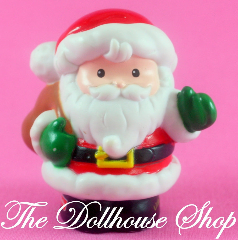 Fisher Price Little People Dollhouse Christmas Holiday Toy Sack Santa Claus-Toys & Hobbies:Preschool Toys & Pretend Play:Fisher-Price:1963-Now:Little People (1997-Now)-Fisher-Price-Christmas,Dolls,Fisher Price,Holidays & Seasonal,Little People,Used-The Dollhouse Shop