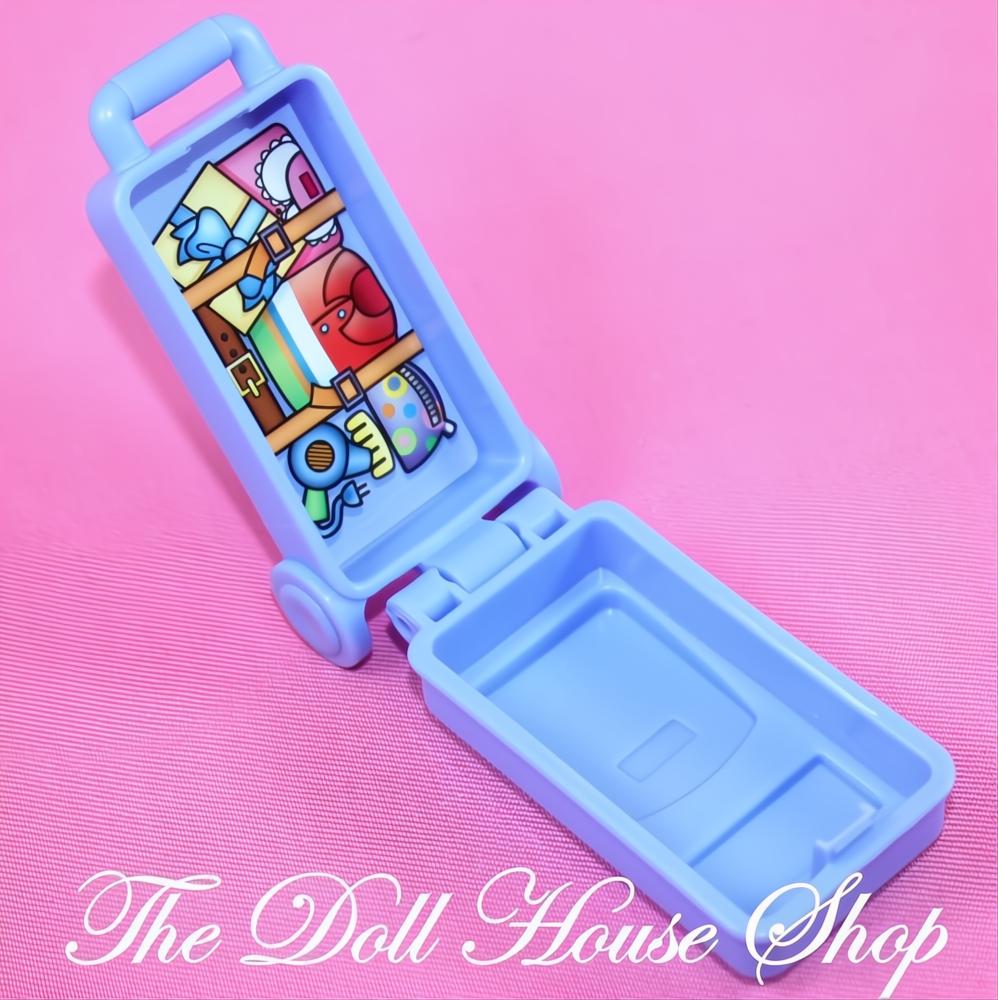 Fisher Price Little People Doll's Blue Travel Bag Suitcase Luggage-The Dollhouse Shop
