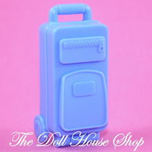 Fisher Price Little People Doll's Blue Travel Bag Suitcase Luggage-Toys & Hobbies:Preschool Toys & Pretend Play:Fisher-Price:1963-Now:Little People (1997-Now)-Fisher-Price-Blue,Dollhouse,Fisher Price,Little People,Used-The Dollhouse Shop