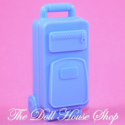 Fisher Price Little People Doll's Blue Travel Bag Suitcase Luggage-Toys & Hobbies:Preschool Toys & Pretend Play:Fisher-Price:1963-Now:Little People (1997-Now)-Fisher-Price-Blue,Dollhouse,Fisher Price,Little People,Used-The Dollhouse Shop