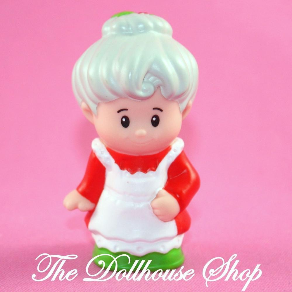 Fisher Price Little People Mrs Santa Claus North Pole Christmas Holiday doll-Toys & Hobbies:Preschool Toys & Pretend Play:Fisher-Price:1963-Now:Little People (1997-Now)-Fisher-Price-Christmas,Dollhouse,Dolls,Fisher Price,Grandma,Holidays & Seasonal,Little People,Used-The Dollhouse Shop