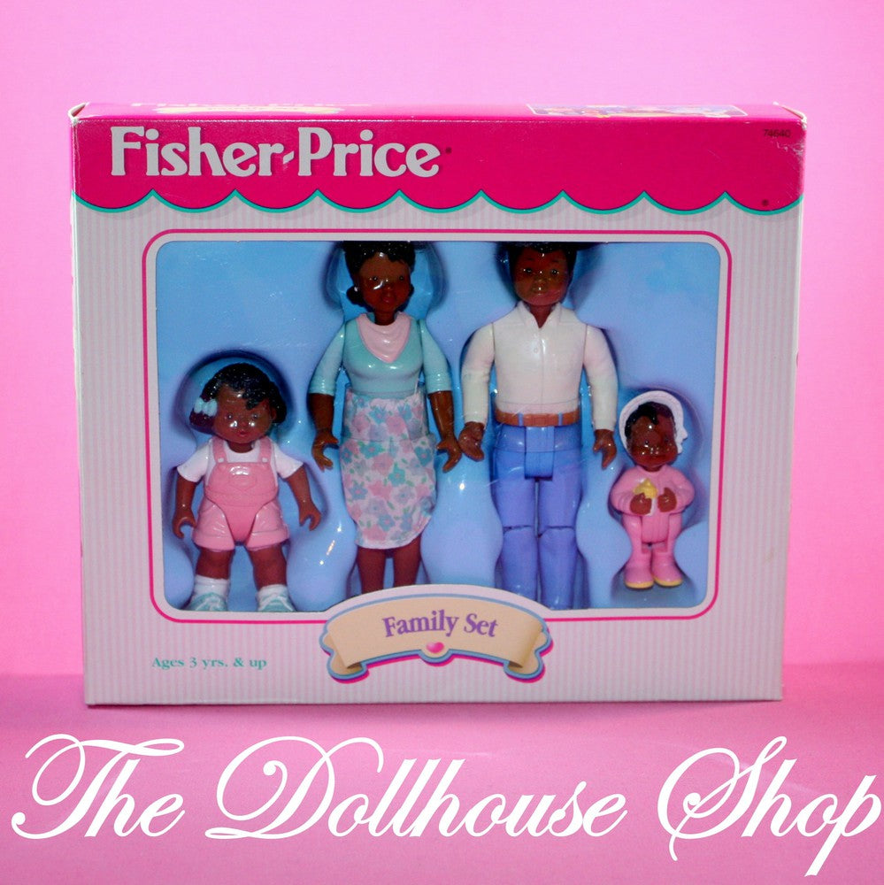 Fisher Price Loving Dream Dollhouse African American Family Mom Dad Girl Baby dolls-Toys & Hobbies:Preschool Toys & Pretend Play:Fisher-Price:1963-Now:Dollhouses-Fisher-Price-African American,Baby Dolls,Brown Hair,Dollhouse,Dolls,Dream Dollhouse,Father,Fisher Price,Girl Dolls,Loving Family,Mother,New,New Boxed Sets-The Dollhouse Shop