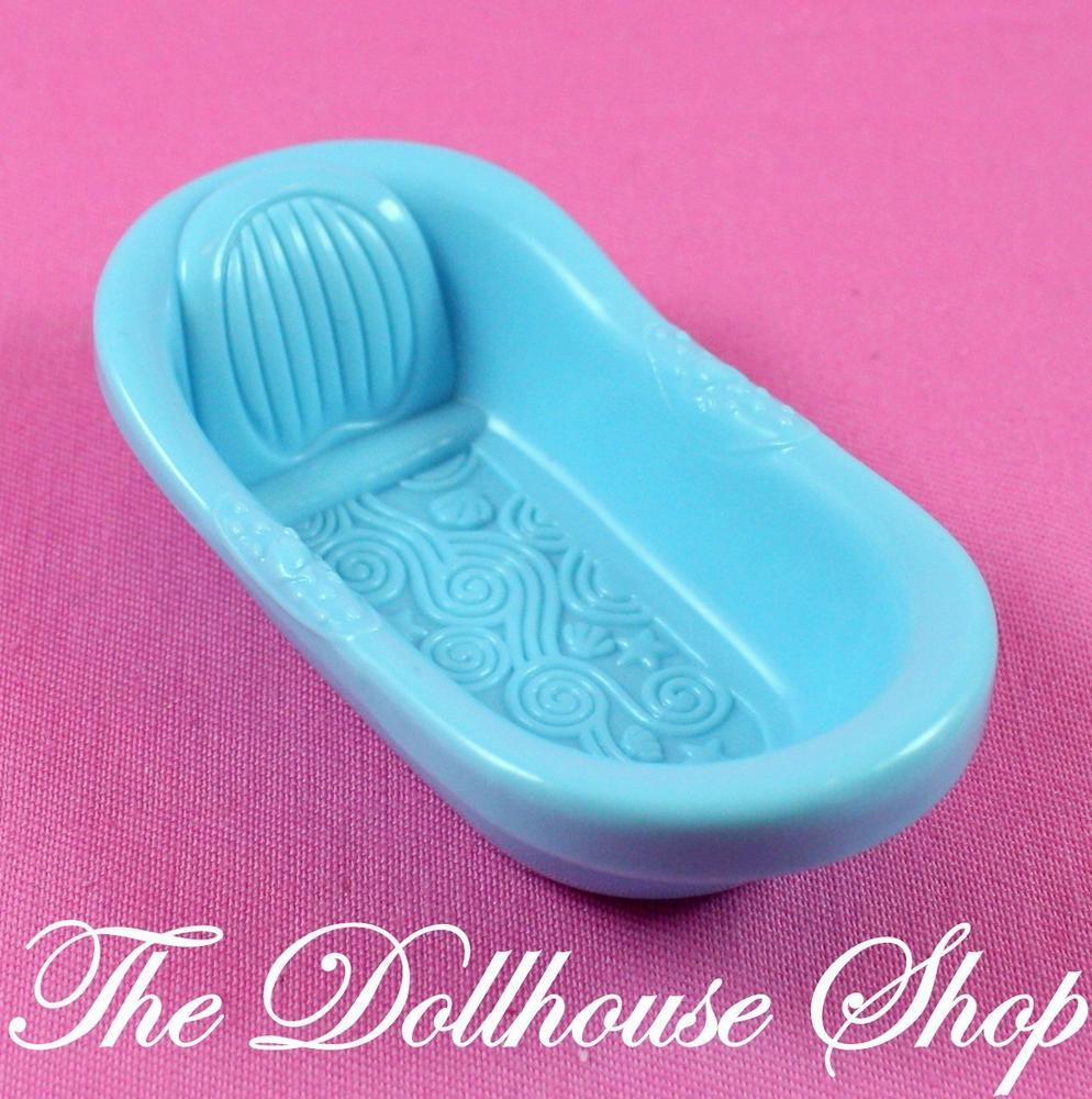 Fisher Price Loving Familly Dollhouse Baby Doll Bath Tub Bathroom Nursery-Toys & Hobbies:Preschool Toys & Pretend Play:Fisher-Price:1963-Now:Dollhouses-Fisher-Price-Bathroom,Blue,Dollhouse,Fisher Price,Loving Family,Nursery Room,Used-The Dollhouse Shop