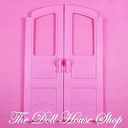 Fisher Price Loving Family Classic Dollhouse Pink Replacement Doors-Toys & Hobbies:Preschool Toys & Pretend Play:Fisher-Price:1963-Now:Dollhouses-Fisher-Price-Dollhouse,Fisher Price,Loving Family,Pink,Replacement Parts,Used-The Dollhouse Shop