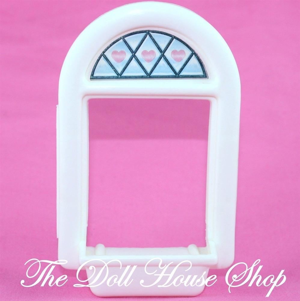 Fisher Price Loving Family Classic Dollhouse Replacement Part White Window Frame-Toys & Hobbies:Preschool Toys & Pretend Play:Fisher-Price:1963-Now:Dollhouses-Fisher-Price-Dollhouse,Fisher Price,Loving Family,Replacement Parts,Used-The Dollhouse Shop