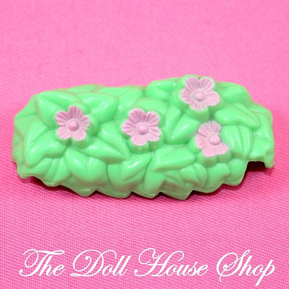 Fisher Price Loving Family Classic Dollhouse Window Flowers Green Planter Box-Toys & Hobbies:Preschool Toys & Pretend Play:Fisher-Price:1963-Now:Dollhouses-Fisher-Price-Dollhouse,Fisher Price,Loving Family,Plants and Vases,Replacement Parts,Used-The Dollhouse Shop