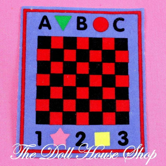 Fisher Price Loving Family Dollhouse ABC 123 Playroom Nursery Floor Rug carpet-Toys & Hobbies:Preschool Toys & Pretend Play:Fisher-Price:1963-Now:Dollhouses-Fisher-Price-Blankets & Rugs,Dollhouse,Fisher Price,Kids Bedroom,Living Room,Loving Family,Nursery Room,Playroom,Used-The Dollhouse Shop