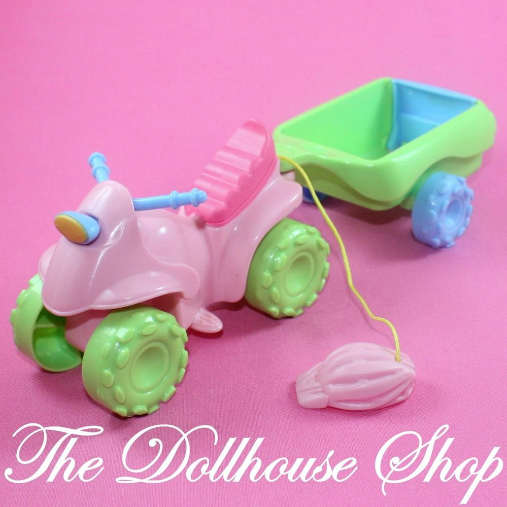 Fisher Price Loving Family Dollhouse ATV Fun 4 Wheeler Car wagon-Toys & Hobbies:Preschool Toys & Pretend Play:Fisher-Price:1963-Now:Dollhouses-Fisher-Price-Camping Sets,Cars Vans & Campers,Dollhouse,Fisher Price,Loving Family,Outdoor Furniture,Used-The Dollhouse Shop