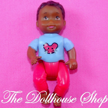 Fisher Price Loving Family Dollhouse African American Baby Boy Doll-Toys & Hobbies:Preschool Toys & Pretend Play:Fisher-Price:1963-Now:Dollhouses-Fisher-Price-African American,Baby,Boy Dolls,Dollhouse,Dolls,Fisher Price,Loving Family,Nursery Room,Used-Fisher Price Loving Family Dollhouse African American Baby doll with red pants for your dollhouse nursery. Gently used, pre-owned condition Poseable dollhouse doll for imaginative play Perfect for Barbie, Fisher Price Loving family, Dream Dollhouse or Playskoo