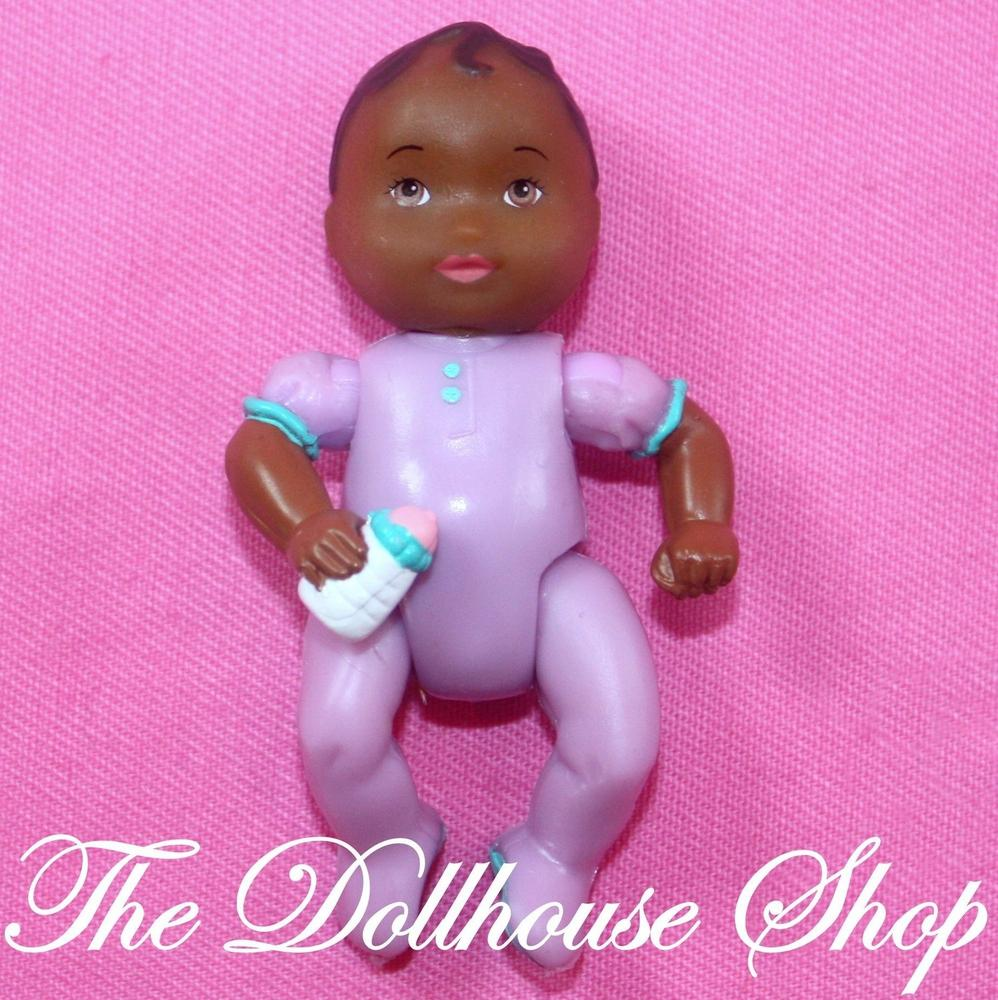 Fisher Price Loving Family Dollhouse African American Baby Girl Doll-Toys & Hobbies:Preschool Toys & Pretend Play:Fisher-Price:1963-Now:Dollhouses-Fisher-Price-African American,Baby,Dollhouse,Dolls,Fisher Price,Girl Dolls,Loving Family,Nursery Room,Used-The Dollhouse Shop