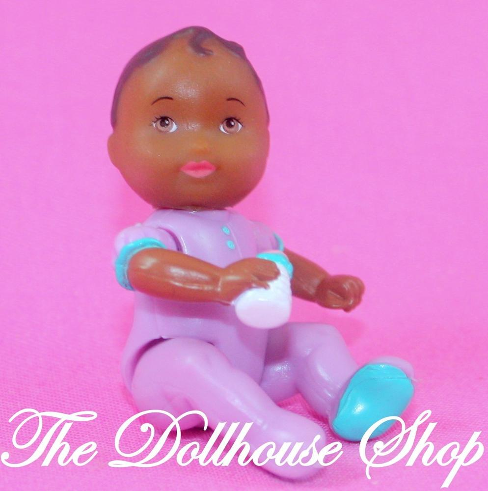 Fisher Price Loving Family Dollhouse African American Baby Girl Doll-Toys & Hobbies:Preschool Toys & Pretend Play:Fisher-Price:1963-Now:Dollhouses-Fisher-Price-African American,Baby,Dollhouse,Dolls,Fisher Price,Girl Dolls,Loving Family,Nursery Room,Used-The Dollhouse Shop