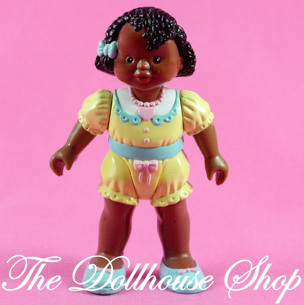 Fisher Price Loving Family Dollhouse African American Birthday Party Girl-Toys & Hobbies:Preschool Toys & Pretend Play:Fisher-Price:1963-Now:Dollhouses-Fisher-Price-African American,Dollhouse,Dolls,Dream Dollhouse,Fisher Price,Girl Dolls,Loving Family,Used,Yellow-The Dollhouse Shop