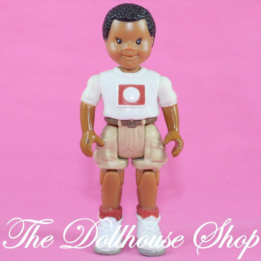 Fisher Price Loving Family Dollhouse African American Boy Brother Sibling doll-Toys & Hobbies:Preschool Toys & Pretend Play:Fisher-Price:1963-Now:Dollhouses-Fisher-Price-African American,Boy Dolls,Dollhouse,Dolls,Fisher Price,Loving Family,Twin Time,Used-Fisher Price Loving Family African American boy doll, 4.5" tall, perfect for dollhouses. Find him now at The Dollhouse Shop for fun playtime!-The Dollhouse Shop