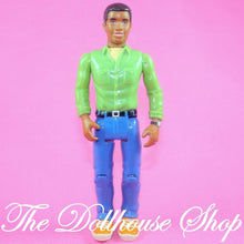Fisher Price Loving Family Dollhouse African American Dad Father Doll Green-Toys & Hobbies:Preschool Toys & Pretend Play:Fisher-Price:1963-Now:Dollhouses-Fisher-Price-African American,Dollhouse,Dolls,Father,Fisher Price,Grand Mansion,Loving Family,Twin Time,Used-Fisher Price Loving Family African American Dad doll in green shirt, perfect for imaginative play with Fisher Price or Playskool dollhouses at The Dollhouse-The Dollhouse Shop