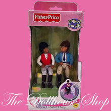 Fisher Price Loving Family Dollhouse African American English Style Riders Chelsea Andy-Toys & Hobbies:Preschool Toys & Pretend Play:Fisher-Price:1963-Now:Dollhouses-Fisher-Price-African American,Boy Dolls,Brown Hair,Dollhouse,Dolls,English Style Riders,Fisher Price,Girl Dolls,Horse Rider,Loving Family,New,New Boxed Sets,Twins,Western Style Rider-Fisher Price Loving Family Dollhouse African American Chelsea & Andy set, perfect for ages 3+. Find it now at The Dollhouse Shop for endless fun!-The Dollhouse Sho