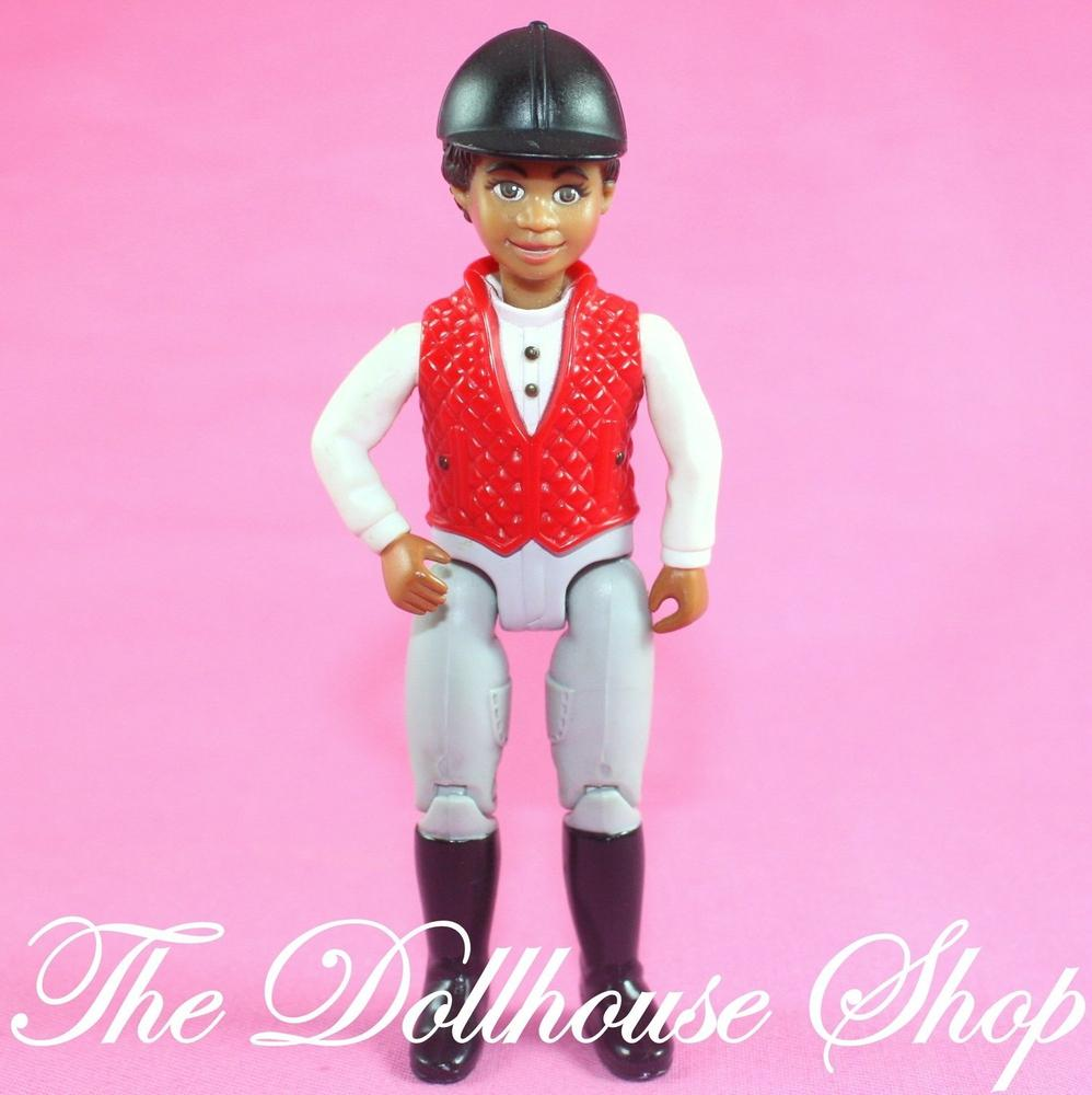 Fisher Price Loving Family Dollhouse African American Horse Rider Doll 'Chelsea'-Toys & Hobbies:Preschool Toys & Pretend Play:Fisher-Price:1963-Now:Dollhouses-Fisher-Price-African American,Dollhouse,Dolls,English Style Riders,Fisher Price,Girl Dolls,Horse Rider,Horses & Stables,Loving Family,Used-The Dollhouse Shop