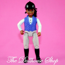 Fisher Price Loving Family Dollhouse African American Horse Rider Girl Doll-Toys & Hobbies:Preschool Toys & Pretend Play:Fisher-Price:1963-Now:Dollhouses-Fisher-Price-African American,Brown Hair,Dollhouse,Dolls,English Style Riders,Fisher Price,Girl Dolls,Horse Rider,Loving Family,Used-The Dollhouse Shop