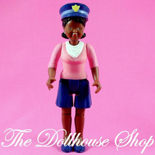 Fisher Price Loving Family Dollhouse African American Police Officer Doll Woman-Toys & Hobbies:Preschool Toys & Pretend Play:Fisher-Price:1963-Now:Dollhouses-Fisher-Price-African American,Brown Hair,Dollhouse,Dolls,Dream Dollhouse,Fisher Price,Loving Family,Mother,Used,Village Police Office & Vendor Sets-The Dollhouse Shop