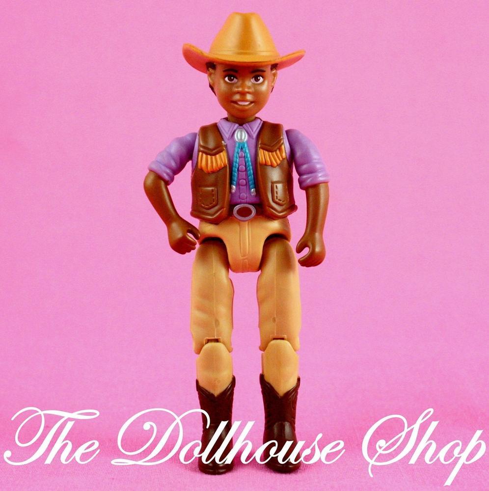Fisher Price Loving Family Dollhouse African Horse Rider Boy Doll Nicholas-Toys & Hobbies:Preschool Toys & Pretend Play:Fisher-Price:1963-Now:Dollhouses-Fisher-Price-African American,Boy Dolls,Dollhouse,Dolls,Fisher Price,Friendship Ponies,Horse Rider,Loving Family,Used,Western Style Rider-Fisher Price Loving Family Dollhouse African American boy rider Nicholas with horse. Perfect for play! Find him now at The Dollhouse Shop!-The Dollhouse Shop