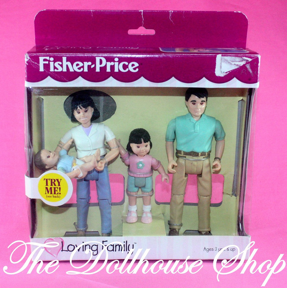 Fisher Price Loving Family Dollhouse Asian Family Mom Dad Girl Baby dolls-Toys & Hobbies:Preschool Toys & Pretend Play:Fisher-Price:1963-Now:Dollhouses-Fisher-Price-Asian,Baby Dolls,Classic Dollhouse,Dollhouse,Dolls,Father,Fisher Price,Girl Dolls,Loving Family,Mother,New,New Boxed Sets-The Dollhouse Shop