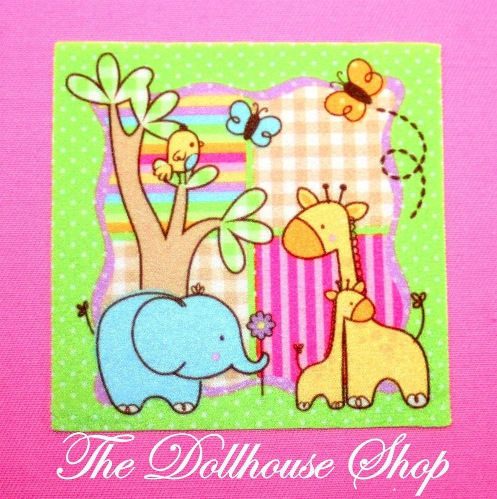 Fisher Price Loving Family Dollhouse Baby Doll Animal Nursery Blanket-Toys & Hobbies:Preschool Toys & Pretend Play:Fisher-Price:1963-Now:Dollhouses-Fisher-Price-Blankets & Rugs,Dollhouse,Fisher Price,Loving Family,New,Nursery Room,Playroom-The Dollhouse Shop