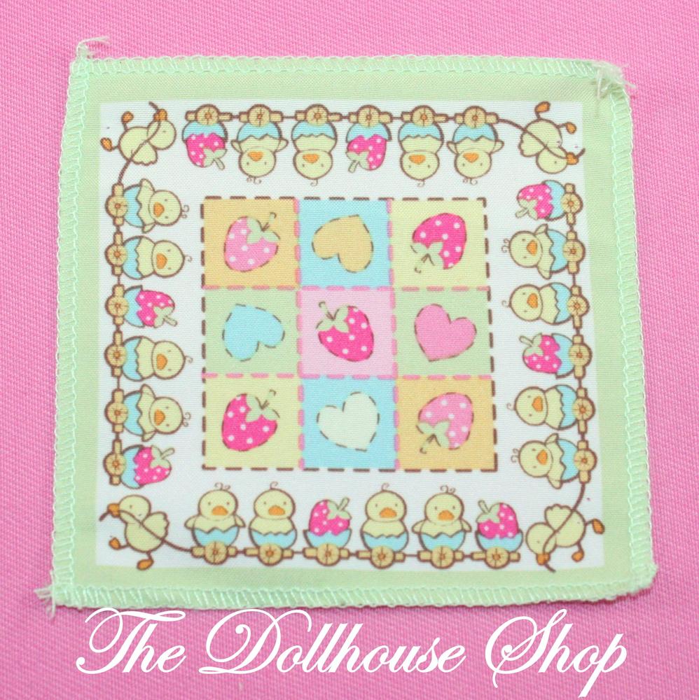 Fisher Price Loving Family Dollhouse Baby Doll Nursery Blanket or Rug Easter-Toys & Hobbies:Preschool Toys & Pretend Play:Fisher-Price:1963-Now:Dollhouses-Fisher-Price-Blankets & Rugs,Dollhouse,easter,Fisher Price,Loving Family,Nursery Room,Used-The Dollhouse Shop