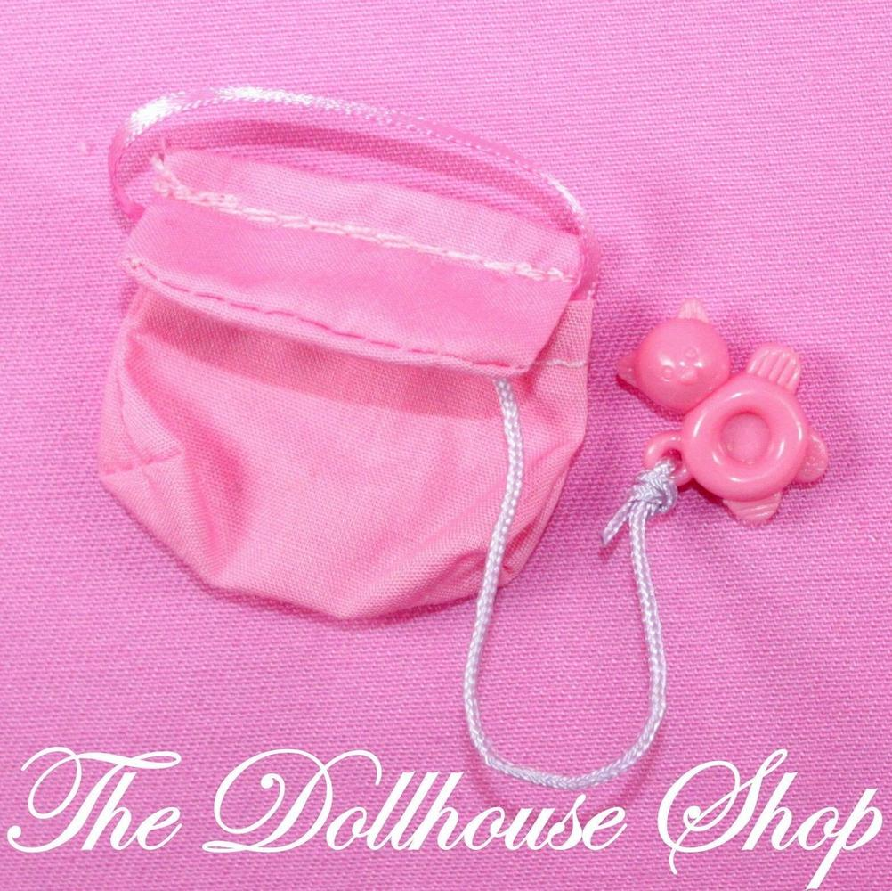 Fisher Price Loving Family Dollhouse Baby Doll's Pink Diaper Bag Girl-Toys & Hobbies:Preschool Toys & Pretend Play:Fisher-Price:1963-Now:Dollhouses-Fisher-Price-Doll Dress Ups,Dollhouse,Fisher Price,Loving Family,Nursery Room,Used-The Dollhouse Shop