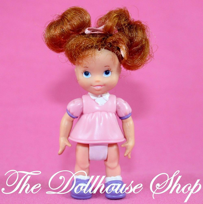 Fisher Price Loving Family Dollhouse Baby Girl Toddler Doll in Pink-Toys & Hobbies:Preschool Toys & Pretend Play:Fisher-Price:1963-Now:Dollhouses-The Dollhouse Shop-Brown Hair,Dollhouse,Dolls,Fisher Price,Girl Dolls,Kids Bedroom,Loving Family,Nursery Room,Used-The Dollhouse Shop