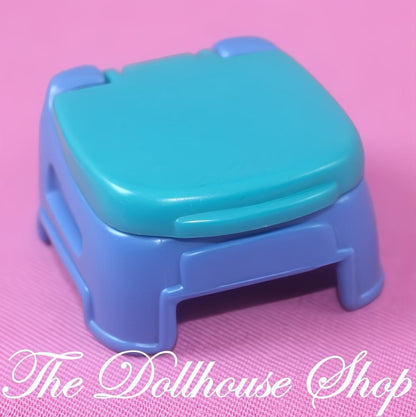 Fisher-Price Loving Family Dollhouse Bathroom Blue Green Baby Doll Potty-The Dollhouse Shop