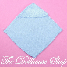 Fisher Price Loving Family Dollhouse Bathroom Blue Hooded Baby Doll Towel-Toys & Hobbies:Preschool Toys & Pretend Play:Fisher-Price:1963-Now:Dollhouses-Fisher-Price-Bathroom,Blue,Dollhouse,Fisher Price,Loving Family,Nursery Room,Twin Time,Used-The Dollhouse Shop