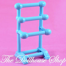 Fisher Price Loving Family Dollhouse Bathroom Blue Towel Rack Stand-Toys & Hobbies:Preschool Toys & Pretend Play:Fisher-Price:1963-Now:Dollhouses-Fisher-Price-Bathroom,Bathroom & Laundry Room,Blue,Dollhouse,Fisher Price,Loving Family,Used-Fisher Price Loving Family Dollhouse blue towel rack fits 3 towels, stands alone. Perfect for dollhouses. Shop now at The Dollhouse Shop!-The Dollhouse Shop