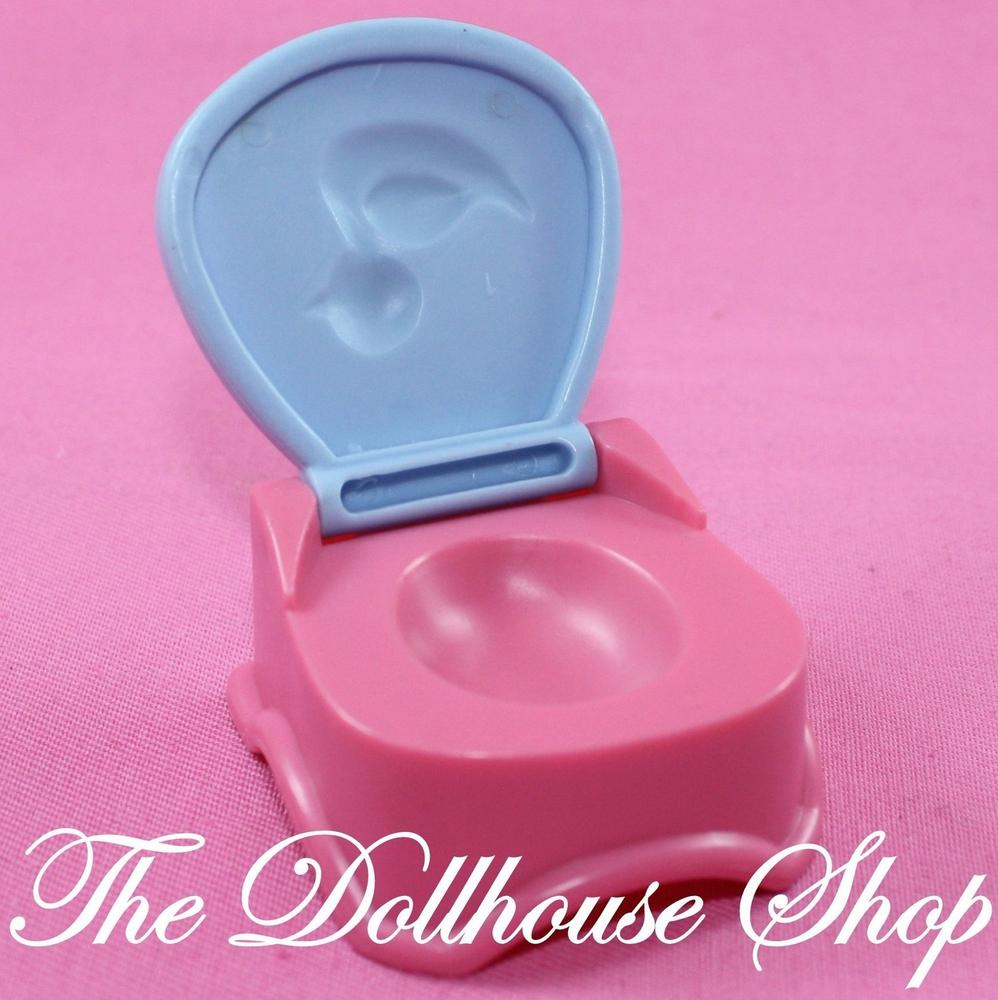 Fisher Price Loving Family Dollhouse Bathroom Doll Pink Ducky Potty Blue-Toys & Hobbies:Preschool Toys & Pretend Play:Fisher-Price:1963-Now:Dollhouses-Fisher-Price-Bathroom,Dollhouse,Fisher Price,Loving Family,Nursery Room,Pink,Used-The Dollhouse Shop