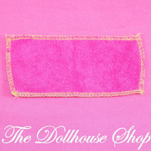 Fisher Price Loving Family Dollhouse Bathroom Dolls Pink Bath Towel-Toys & Hobbies:Preschool Toys & Pretend Play:Fisher-Price:1963-Now:Dollhouses-Fisher-Price-Bathroom,Bathroom & Laundry Room,Dollhouse,Fisher Price,Loving Family,Pink,Used-Fisher Price Loving Family Dollhouse pink bath towel with yellow stitching. Perfect for pretend play! Shop now at The Dollhouse Shop for fun!-The Dollhouse Shop