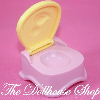 Fisher Price Loving Family Dollhouse Bathroom Dolls Pink Ducky Potty-Toys & Hobbies:Preschool Toys & Pretend Play:Fisher-Price:1963-Now:Dollhouses-Fisher-Price-Bathroom,Dollhouse,Fisher Price,Loving Family,Nursery Room,Pink,Used-The Dollhouse Shop