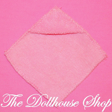 Fisher Price Loving Family Dollhouse Bathroom Pink Hooded Baby Doll Towel-Toys & Hobbies:Preschool Toys & Pretend Play:Fisher-Price:1963-Now:Dollhouses-Fisher-Price-Bathroom,Dollhouse,Fisher Price,Loving Family,Nursery Room,Twin Time,Used-The Dollhouse Shop