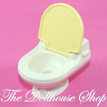 Fisher Price Loving Family Dollhouse Bathroom Yellow Lid Toilet-Toys & Hobbies:Preschool Toys & Pretend Play:Fisher-Price:1963-Now:Dollhouses-Fisher-Price-Bathroom,Dollhouse,Fisher Price,Loving Family,Used,Yellow-Fisher Price Loving Family Dollhouse toilet with opening lid for fun doll play. Perfect for dollhouses! Shop now at The Dollhouse Shop!-The Dollhouse Shop
