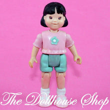 Fisher Price Loving Family Dollhouse Black Hair Asian Girl Doll Sister Sibling-Fisher-Price-Asian,Black Hair,Dollhouse,Dolls,Fisher Price,Girl Dolls,Loving Family,Twin Time,Used-Fisher Price Loving Family Asian Girl Doll with black hair, pink top, green shorts. Perfect for dollhouse fun! Find her now at The Dollhouse Shop!-The Dollhouse Shop